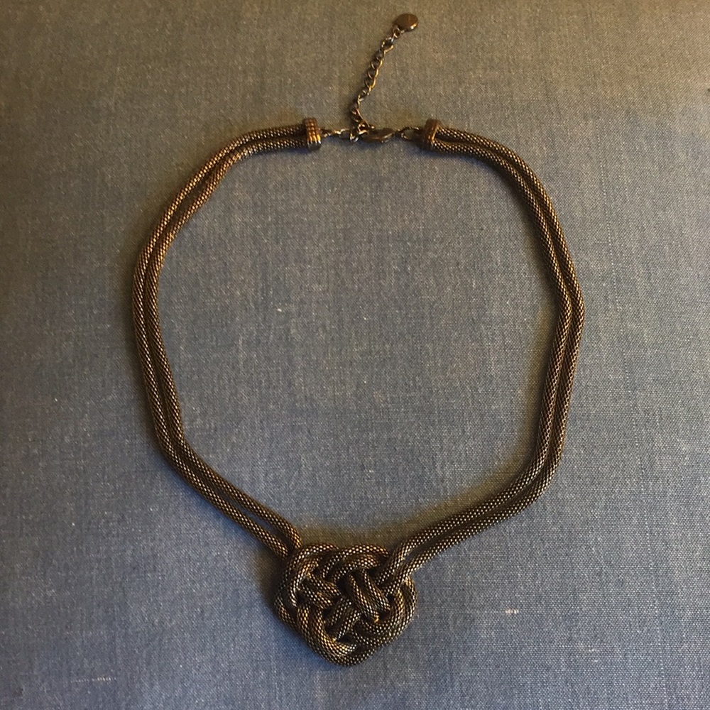 Vera Wang gun metal necklace.